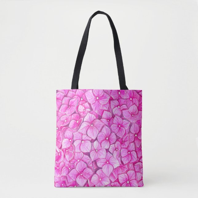 Wasserfarbe Hydrangea Tasche (Vorderseite)