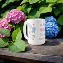 Wasserfarbe Hydrangea Tasse - auf die Mama bin ich