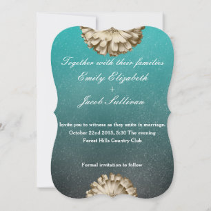 Wasserfarbe Inspiriert Hochzeit Goldenes Abendesse Save The Date