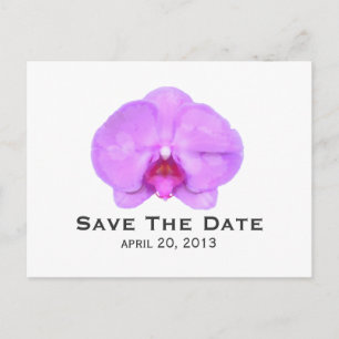 Wasserfarbe Inspiriert Orchid Save the Date Postka Ankündigungspostkarte