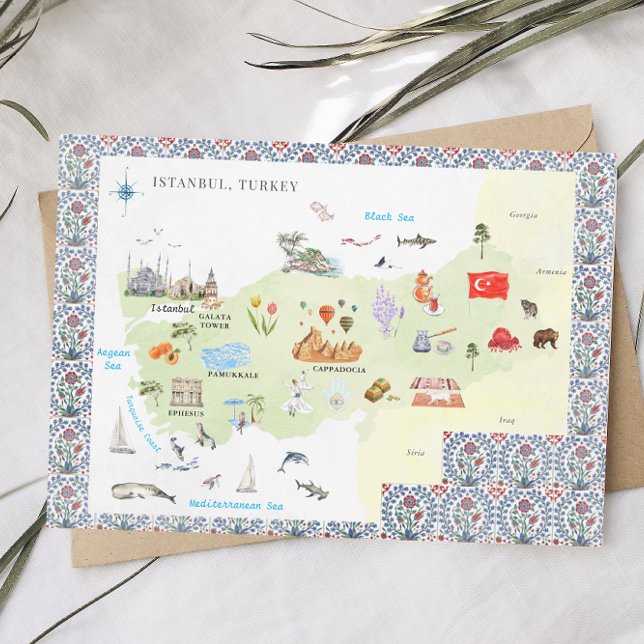 Wasserfarbe Istanbul, Türkei Karte (Von Creator hochgeladen)