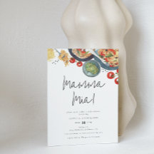 Wasserfarbe Italienische Mamma Mia! Babyparty