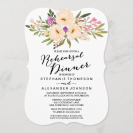 Wasserfarbe Ivory Bouquet Anemones Einladung