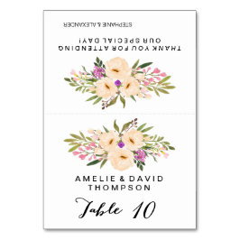 Wasserfarbe Ivory Bouquet Anemones Tischnummer