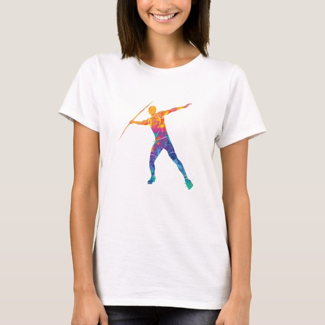 Wasserfarbe Javelin Sport T-Shirt (Vorderseite)