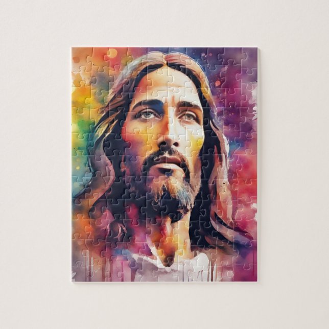 Wasserfarbe Jesus (Vertikal)