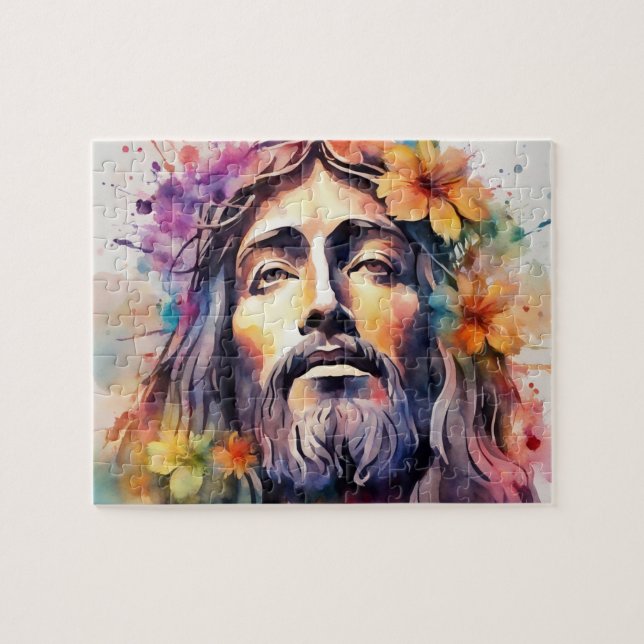 Wasserfarbe Jesus (Horizontal)