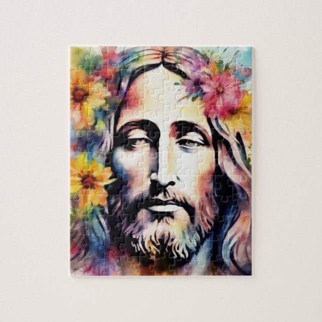 Wasserfarbe Jesus (Vertikal)