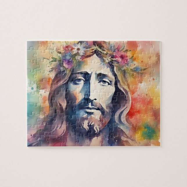 Wasserfarbe Jesus (Horizontal)