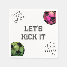Wasserfarbe Joint Soccer Party Napkins Serviette