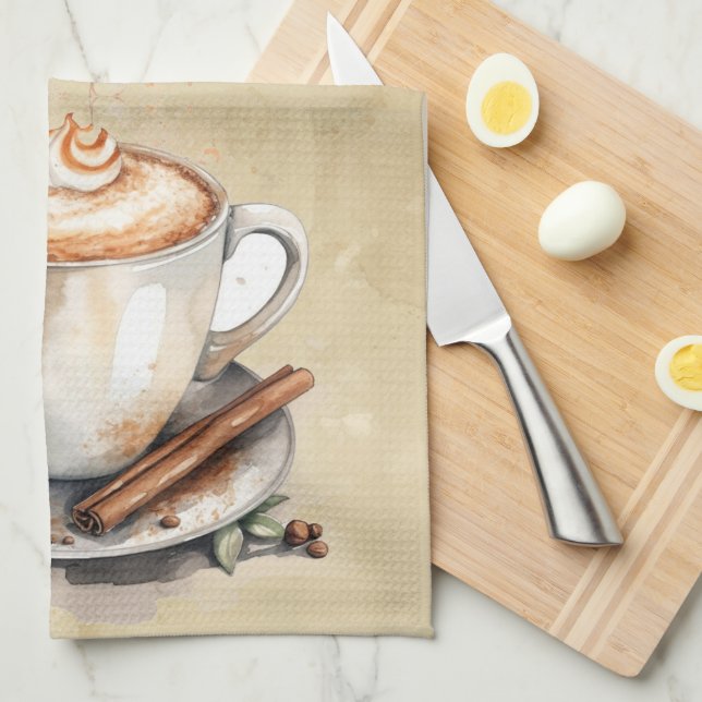 Wasserfarbe Kaffee Küche Geschirrtuch (Viertel Falte)