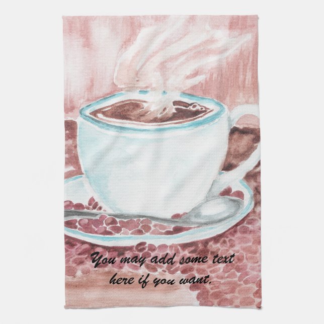 Wasserfarbe Kaffeetücher Handtuch (Vertikal)