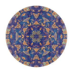 Wasserfarbe Kaleidoskop Mandala Orientalisches Des Schneidebrett