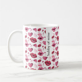 Wasserfarbe Kisses und Herz Kaffeetasse