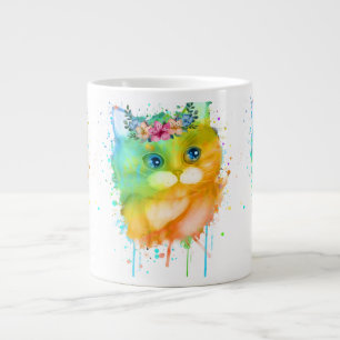 Wasserfarbe Kitten Jumbo-Tasse