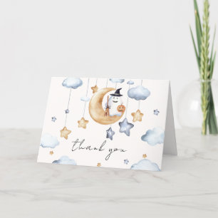 Wasserfarbe Kleine Boo Moon Stars Kinderdusche Dankeskarte