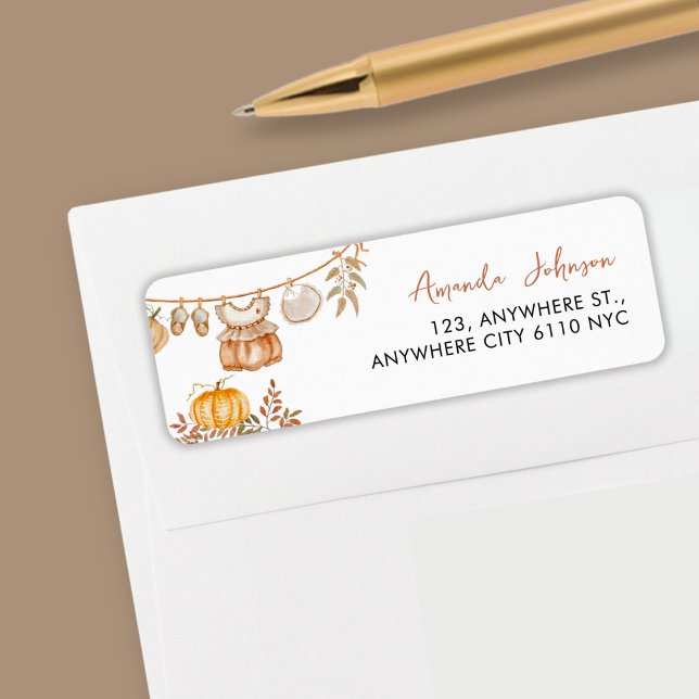 Wasserfarbe Kleine Pumpkin Fall Herbst Babydusche (Von Creator hochgeladen)