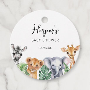 Wasserfarbe Kleine Wild One Safari Babydusche Geschenkanhänger