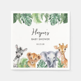 Wasserfarbe Kleine Wild One Safari Babydusche Serviette