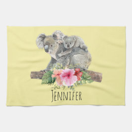 Wasserfarbe Koala Bears Niedliche Mama & Baby Geschirrtuch