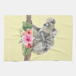 Wasserfarbe Koala Bears Niedliche Mama & Baby Geschirrtuch