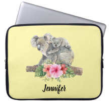 Wasserfarbe Koala Bears Niedliche Mama & Baby