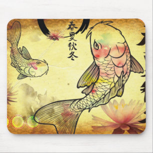 Wasserfarbe Koi Mousepad