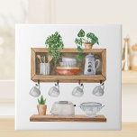 Wasserfarbe Küche Utensils Boho Style Fliese<br><div class="desc">Erhöhen Sie Ihre Wohngestaltung mit unseren Watercolor Kitchen Utensils Boho Style Keramik Fliesen. Eine Touch der Kunst der Küchenware-Illustration für Ihren Raum!</div>
