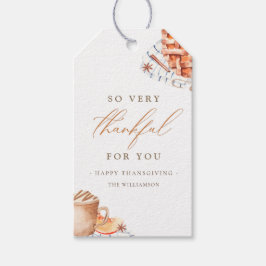 Wasserfarbe Kürbiskuchen Erntedank Abendessen Geschenkanhänger