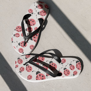 Wasserfarbe Ladybug Druckflöten Flip Flops
