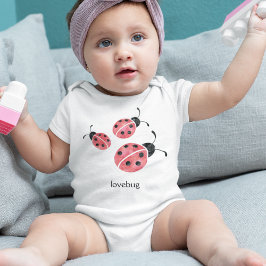 Wasserfarbe Ladybug Lovebug Baby Bodysuit Strampler