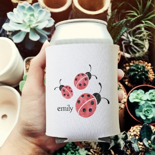 Wasserfarbe Ladybug Personalisiert Dosenkühler