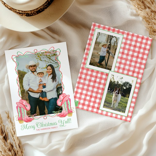 Wasserfarbe Land Weihnachten Cowboy Boots Foto (Von Creator hochgeladen)