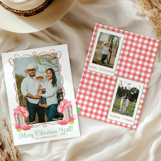 Wasserfarbe Land Weihnachten Cowboy Boots Foto (Von Creator hochgeladen)