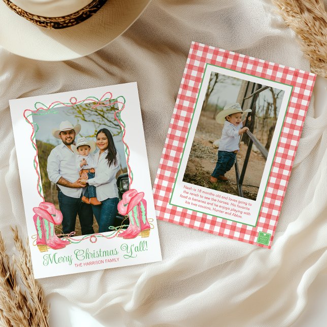 Wasserfarbe Land Weihnachten Cowboy Boots Foto (Von Creator hochgeladen)