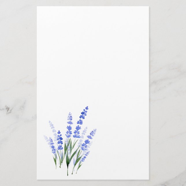 Wasserfarbe Lavender Bouquet Briefpapier (Vorderseite)