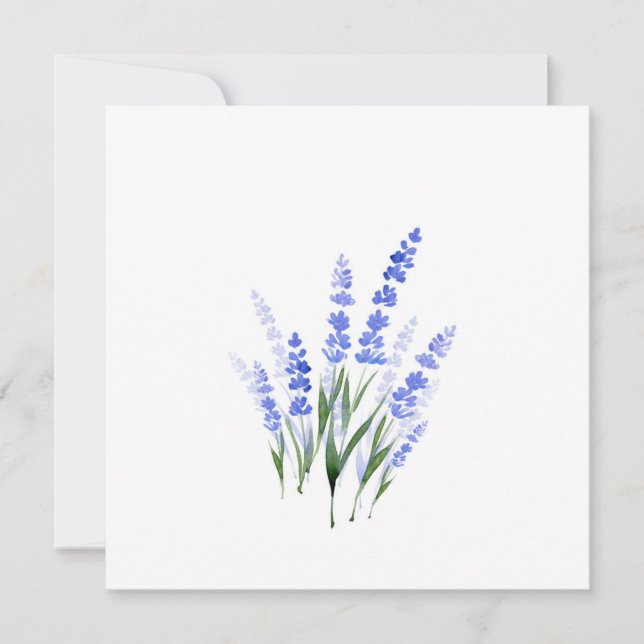 Wasserfarbe Lavender Bouquet Mitteilungskarte (Vorderseite)