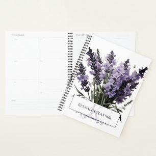 Wasserfarbe Lavender Bouquet Personalisiert Planer