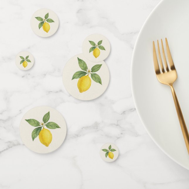 Wasserfarbe Lemon Birthday Konfetti (Gruppe)