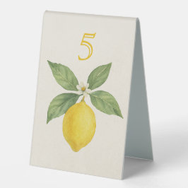 Wasserfarbe Lemon Birthday Tischaufsteller