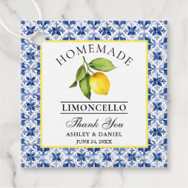Wasserfarbe Lemon Blue Tile Limoncello Danke Geschenkanhänger