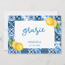 Wasserfarbe Lemon Positano Brautparty Grazie