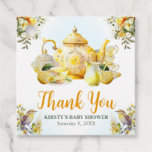 Wasserfarbe Lemon Tea Party Babydusche