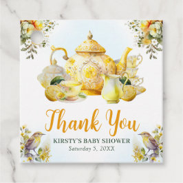 Wasserfarbe Lemon Tea Party Babydusche Geschenkanhänger