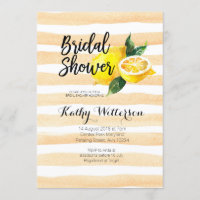 Wasserfarbe Lemonade Bridal Dusche Einladung