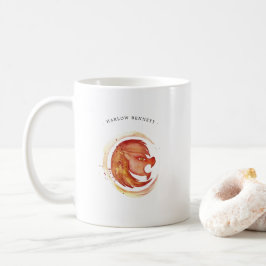 Wasserfarbe Leo Astrologie Zodiac Zeichen | Monogr Kaffeetasse