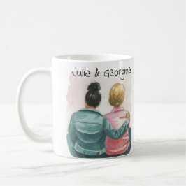 Wasserfarbe Lesbische Paar Personalisiert Kaffeetasse