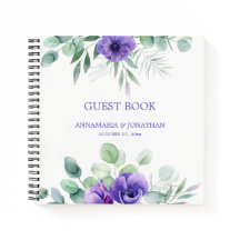 Wasserfarbe Lila Anemones Blumenbuch