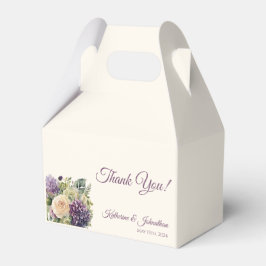 Wasserfarbe Lila Blume Bouquet-Wedding Vielen Dank Geschenkschachtel