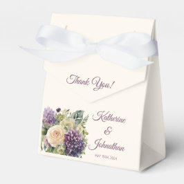 Wasserfarbe Lila Blume Bouquet-Wedding Vielen Dank Geschenkschachtel